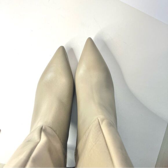 Free People Rocky Slouch Knee High Leather Boots Nickel Gray Taupe Size 7.5 NIB - Picture 10 of 13